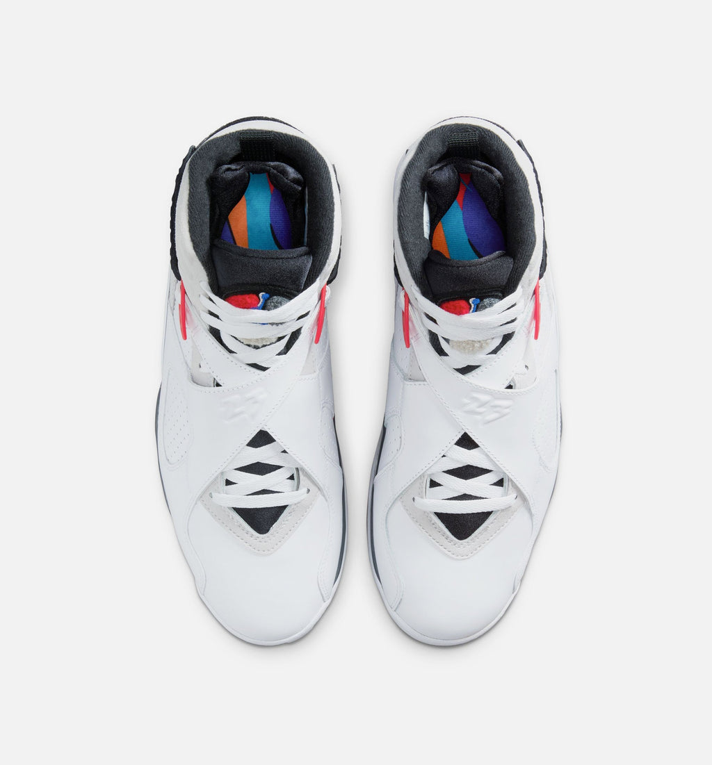 Air Jordan 8 Retro White and True Red Men's Shoes - White/Black/Red