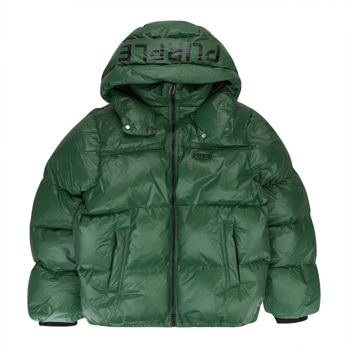 Green Nylon Puffer Jacket