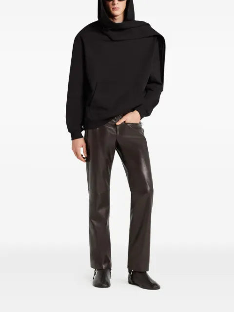 Courrèges scarf-detail hoodie