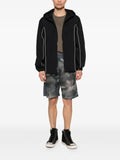 Diesel hooded zip-fastening jacket