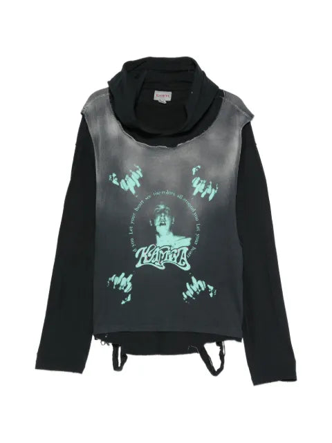 KAMIYA  Hoodie with a layered design