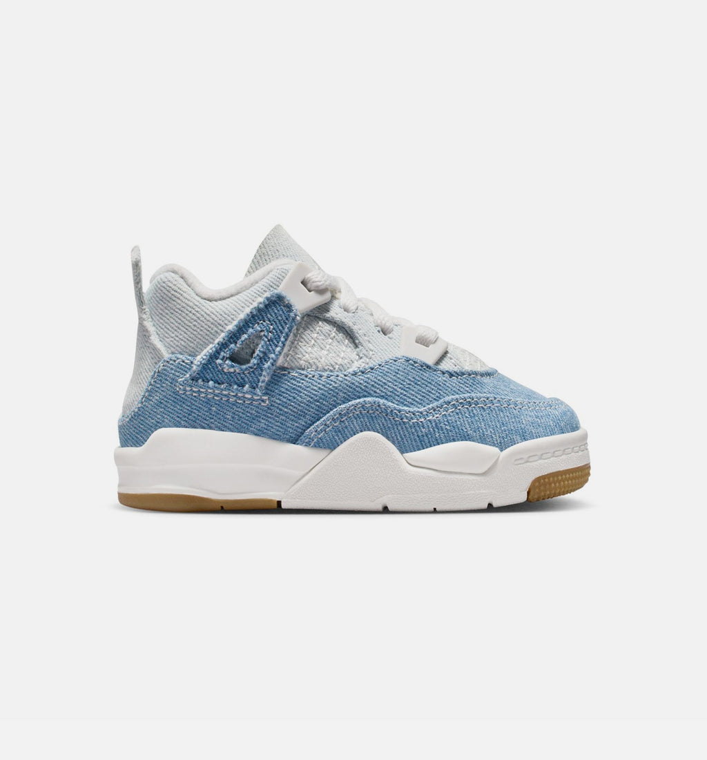 Air Jordan 4 Retro Worn Blue Infant & Toddler Lifestyle Shoe