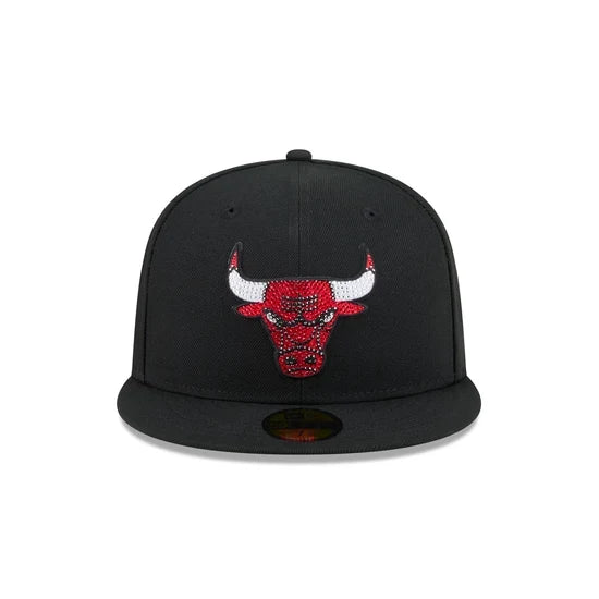 New Era 5950 Chicago Bulls Rhinestone Badge Fitted Hat